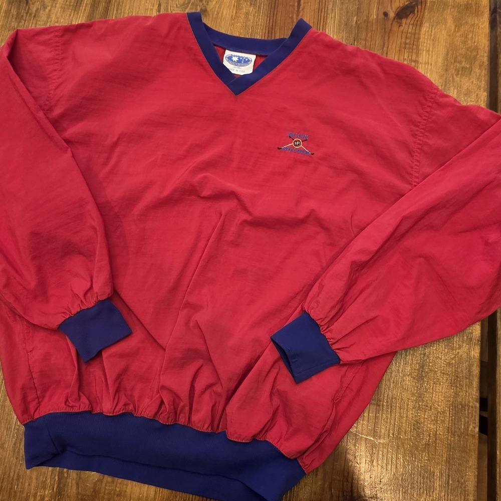 Vintage Starbus Buick Challenge Golf Wind Breaker Jacket Red Mens Size XL USA‎